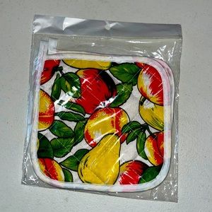 New, Never Been Used, Set of 2 Hot Pads, Green, White, Yellow, Red, Orange